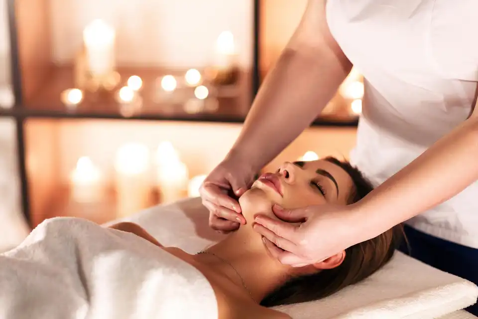 woman home spa